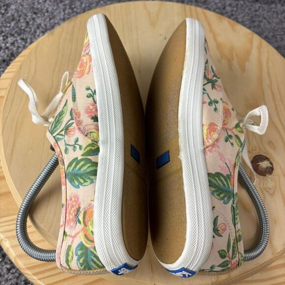 Keds Rifle Paper Co Sneakers Womens 6.5 Canvas Floral Lace Up Comfort Shoes - Picture 6 of 9